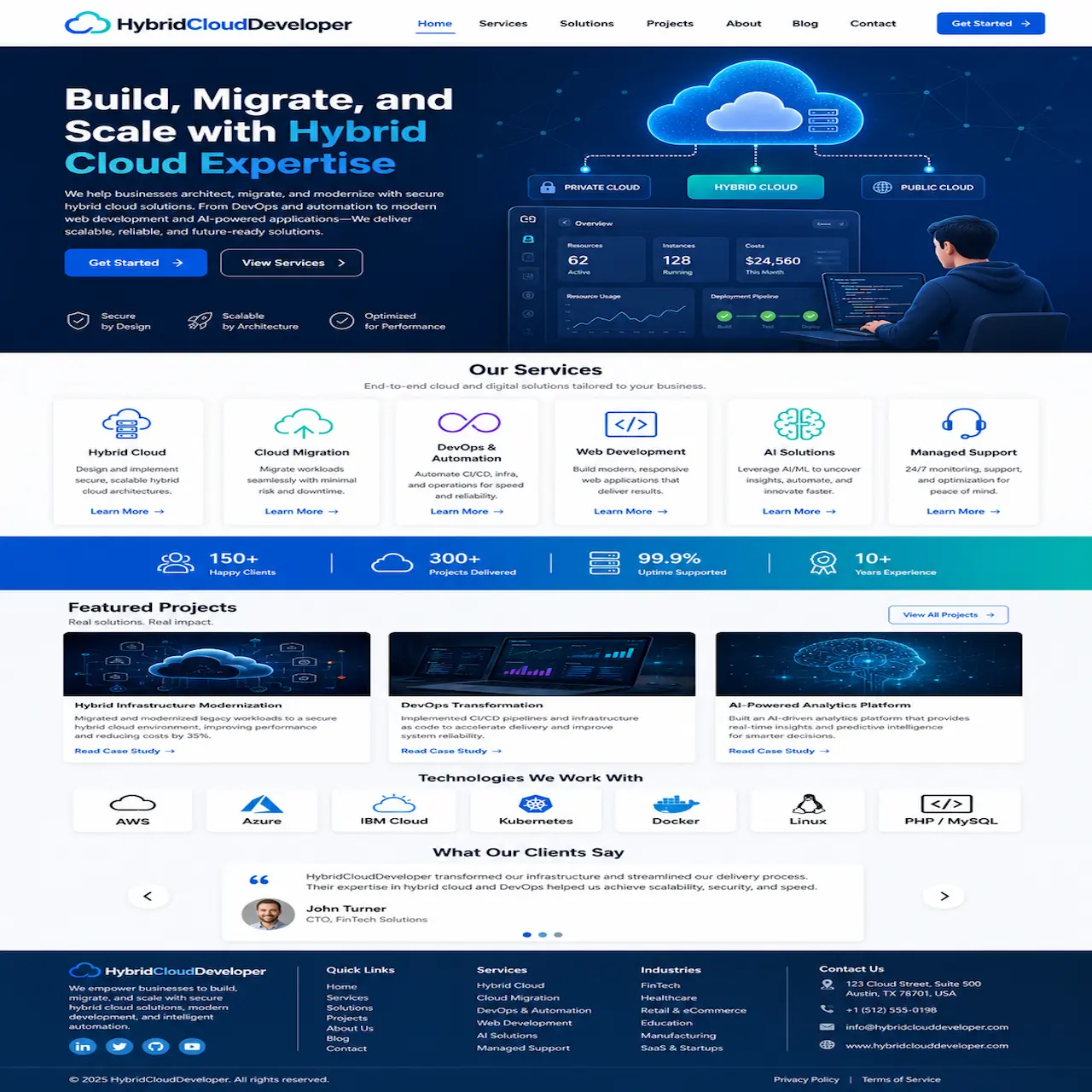 Hybrid Cloud Website
