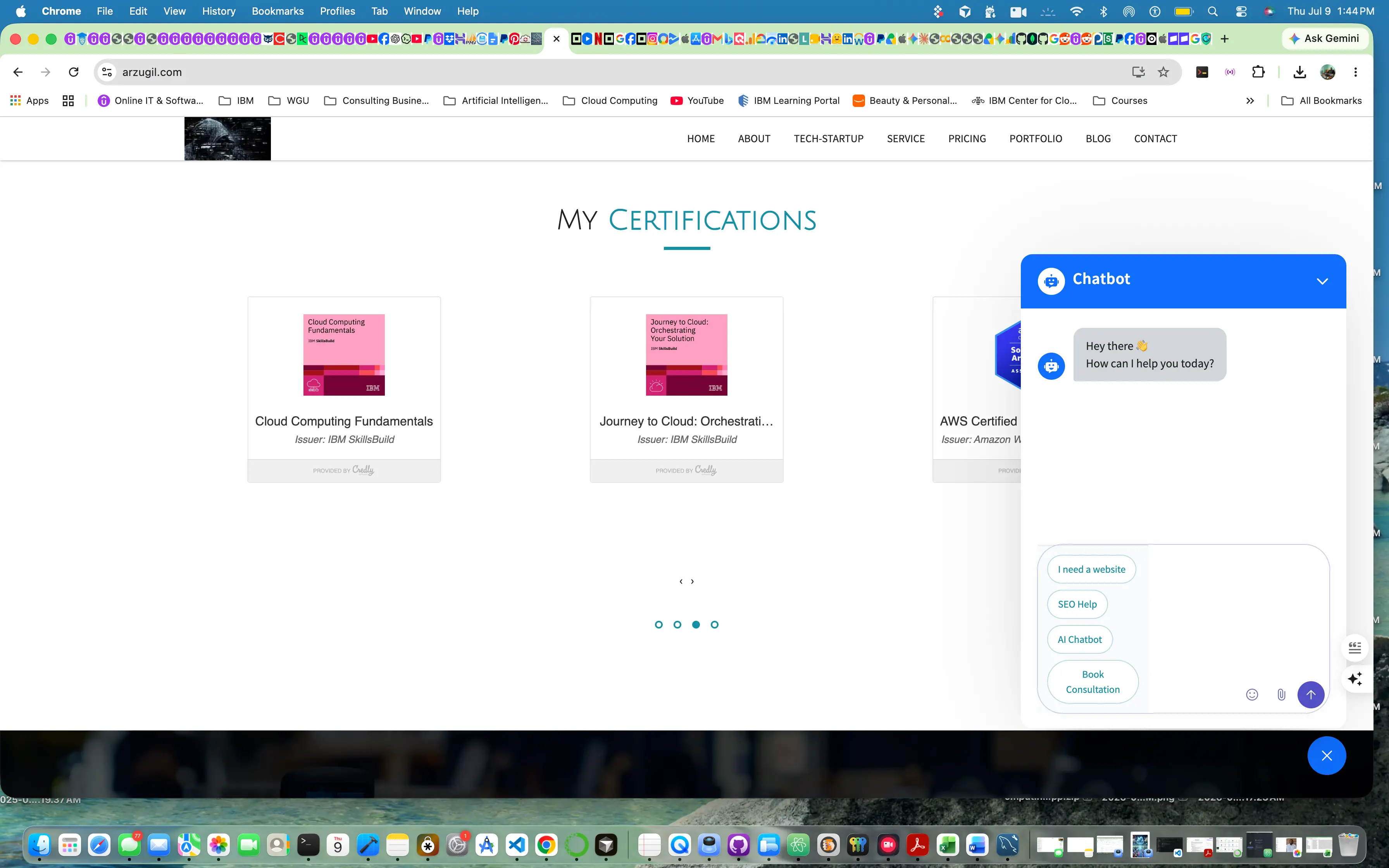 Web development layout for custom PHP portfolio project